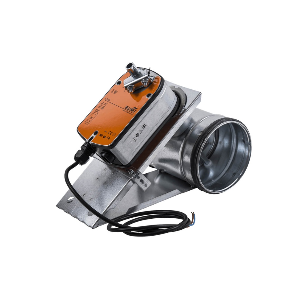 Closing air damper Ø125 w/spring
