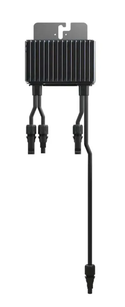 (with short input cables): Up to 1,000Wp input, max. input voltage 125Vdc, 2 in series, output cable lengths 4.7m (+) and 0.1m (-), input cable lengths 2 x 1.3m