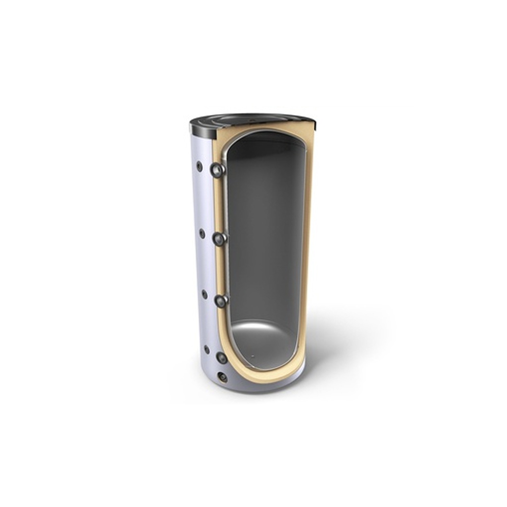 Buffer tank 497l ( 300636), D=750mm, H=1674mm, PU50mm, 8 x G 1½" sisek, legs