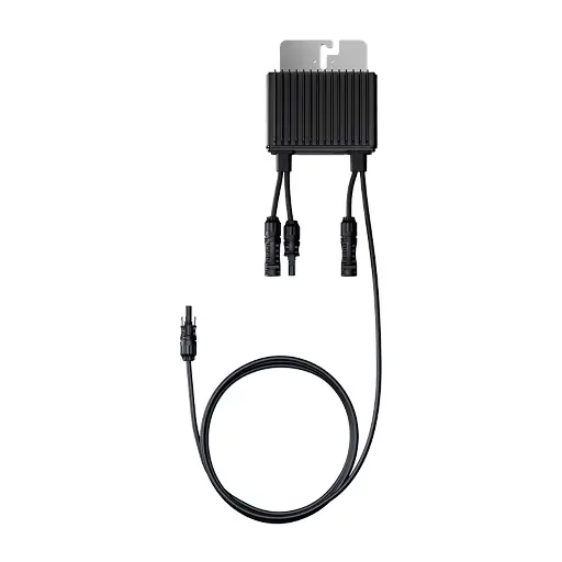 [S1200-1GM4MBV] (with short input cables): Up to 1,200Wp input, max. input voltage 125Vdc, 2 in series, output cable lengths 5.3m (+) and 0.1m (-), input cable lengths 2 x 0.1m